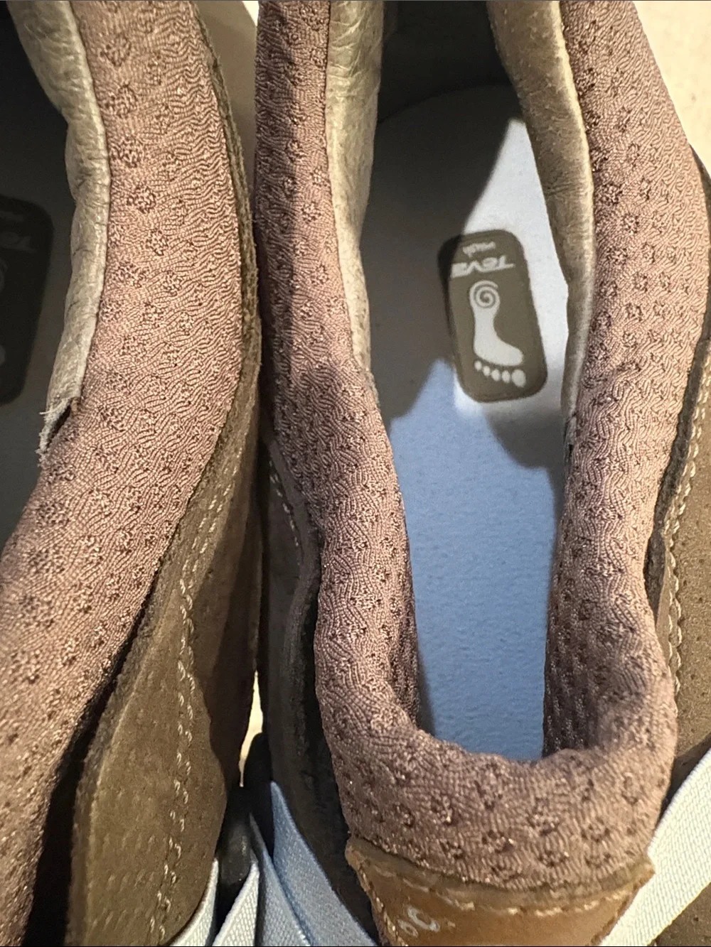 Teva women’s Brown Loafers with White Elastic Strap